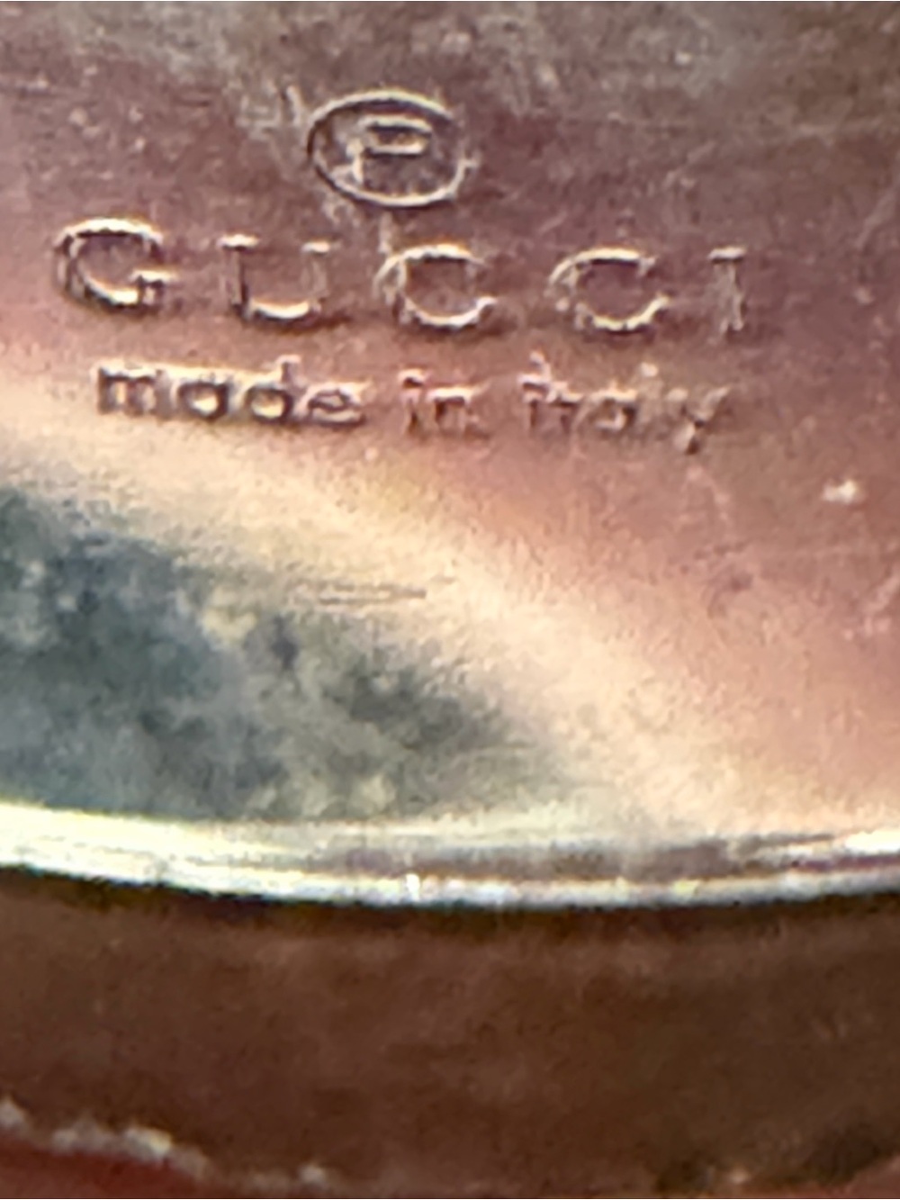 Gucci Unisex Cutout G Logo Band Ring - Sterling Silver - Picture 5 of 9